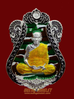 เหรียญมนต์พระพาย หลวงพ่อพัฒน์ วัดห้วยด้วน เนื้อเงินลงยา